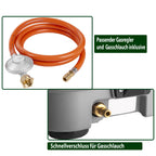 Campingkocher zweiflammig Gaskocher POWERKOOK 50 mbar mit 2 Grillplatten für Camping Outdoor