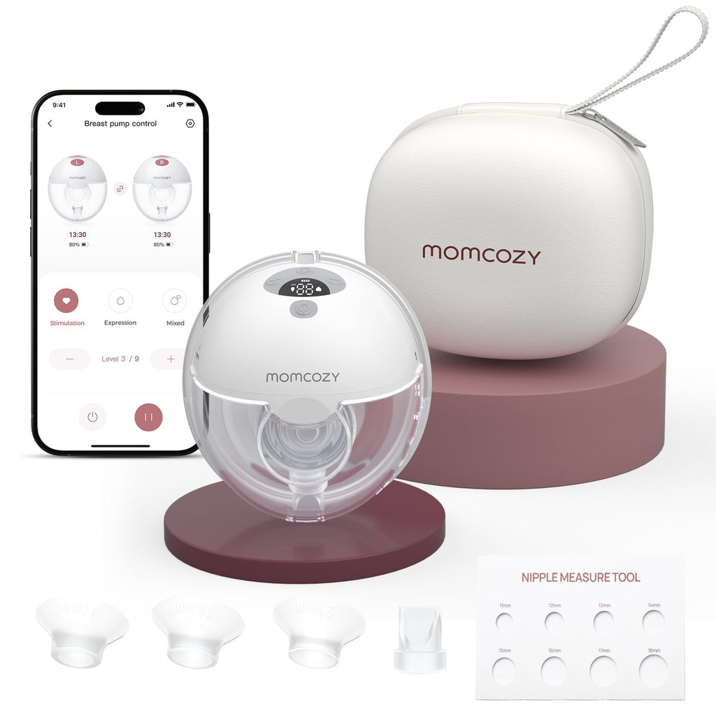 M5 Smart tragbare elektrische Milchpumpe handsfree per App steuerbar 1 Pack Grau für Stillende