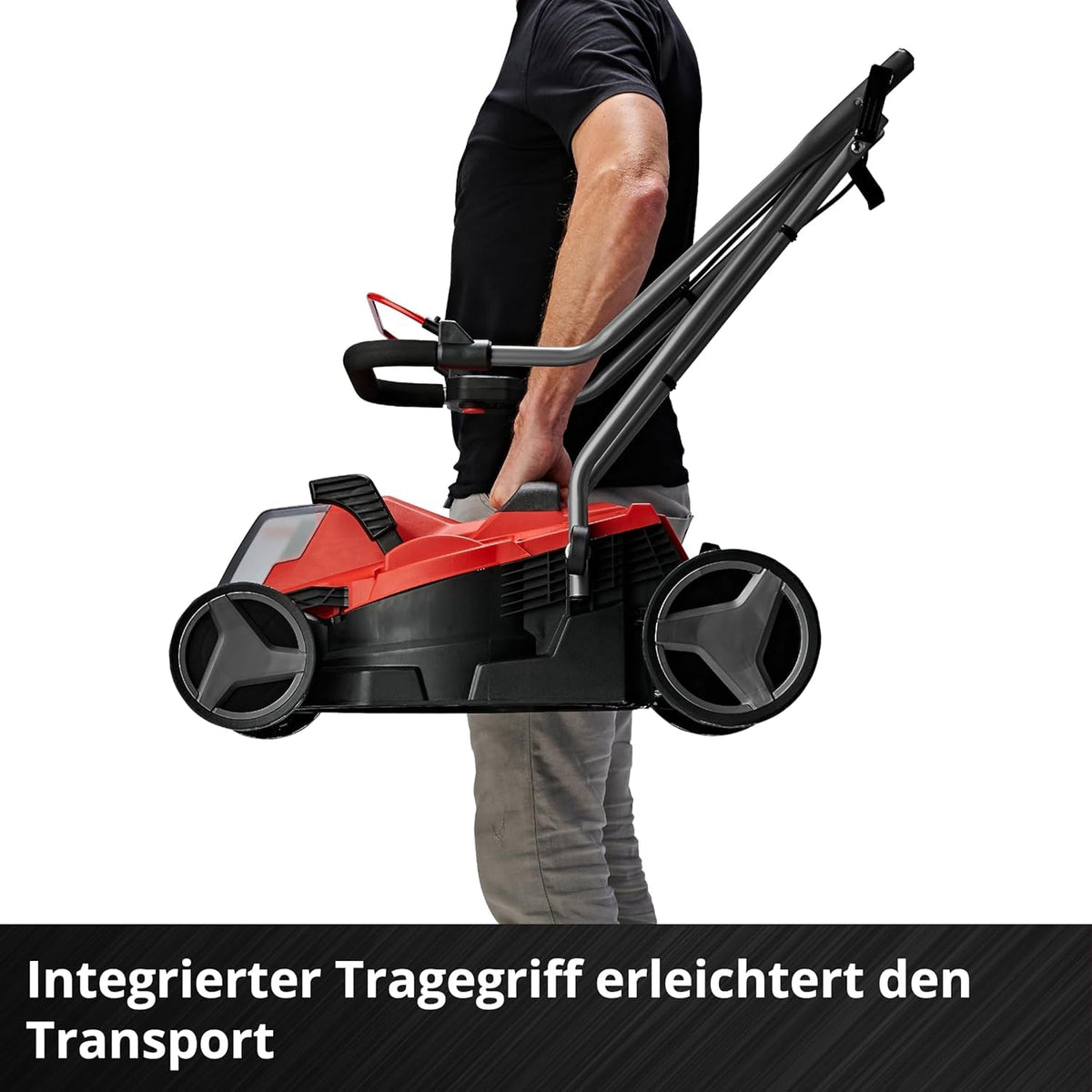 Rasenmäher GE CM 18/33 Li Kit 18 V 33 cm Brushless 30L Fangkorb 25 65 mm Schnitthöhe mit 4,0 Ah Akku Ladegerät