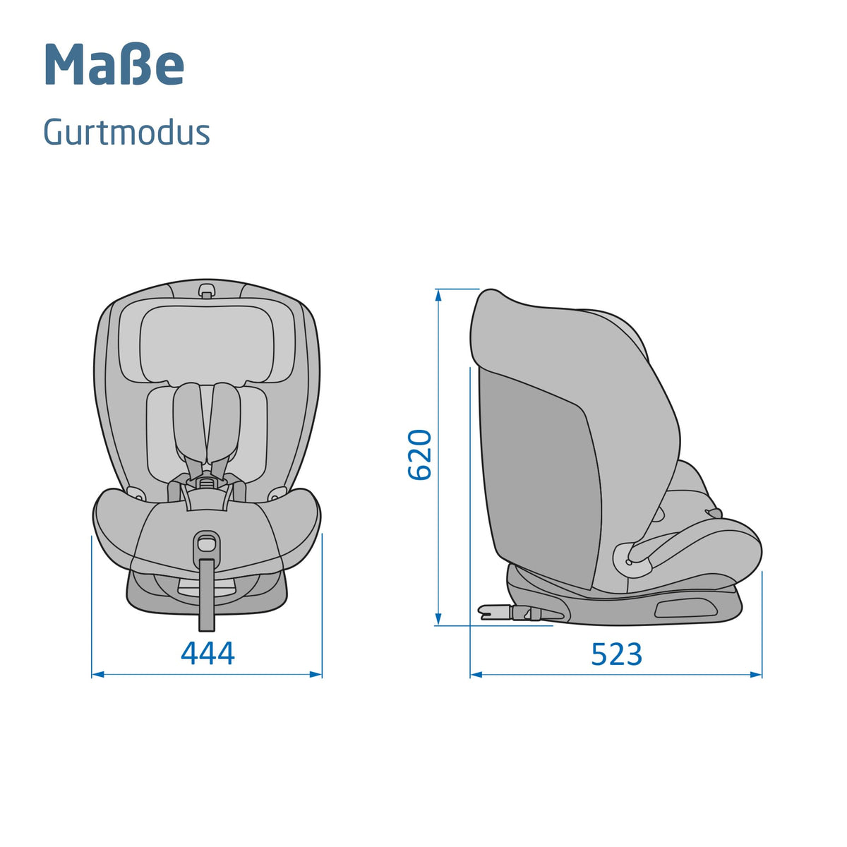 Titan S Comfort iSize Kindersitz 76 bis 150 cm mitwachsend ISOFIX 15 Monate bis 12 Jahre 13 Kopfstützen Black