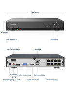 8 Kanal 4K PoE NVR Netzwerkvideorekorder Überwachungssystem RLN8-410 ohne HDD für 8 IP Kameras