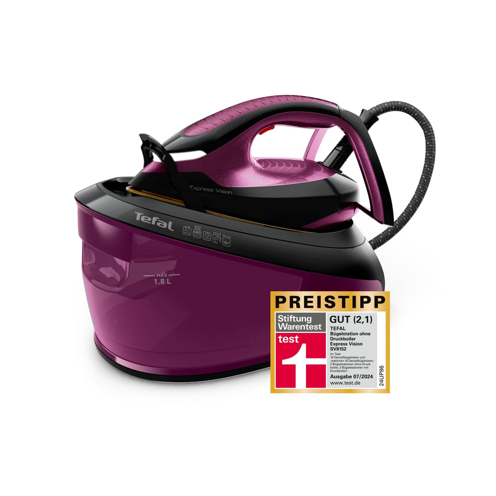 Express Vision Dampfbügeleisen 6,9 Bar Dampfstoß 480 g pro Min Smart Temp LED Kalkkollektor 1,8 L SV8152