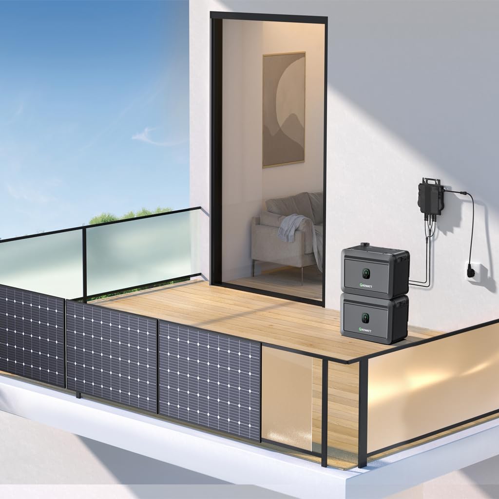 NOAH 2000 Batteriespeicher 2,048 kWh für Balkonkraftwerke Solarspeicher Photovoltaik Stromspeicher