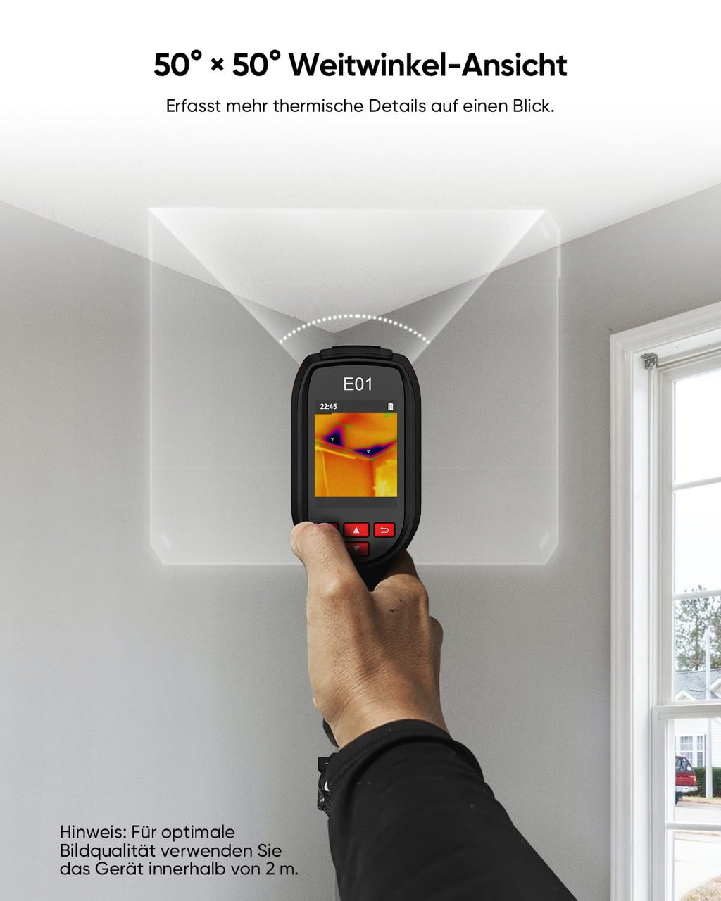 E01 Wärmebildkamera Handheld SuperIR 240x240 Infrarotauflösung Thermografie für Inspektion und Jagd