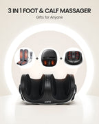 4 in 1 Shiatsu Fuß und Wadenmassagegerät mit Wärme Fußmassagegerät für Zuhause Entspannung