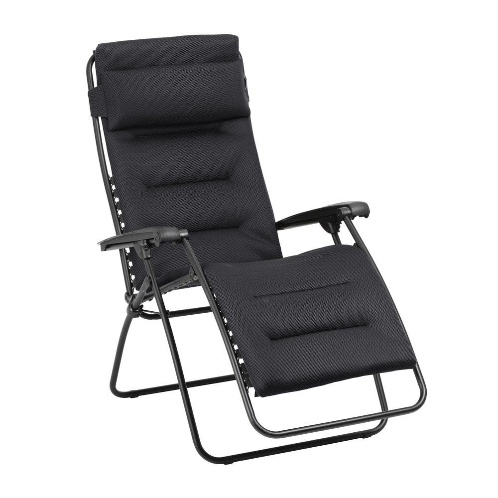 Gepolsterte Zero Gravity Relaxliege Garten Rsx Clip AirComfort Schwarz Acier LFM2058_6135 5 Jahre Garantie