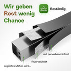 Kaminholzregal Außen XXXL 186x105x185cm 3,45m³ Metallrahmen 30x30mm Metalldach feuerverzinkt Wetterschutzplane