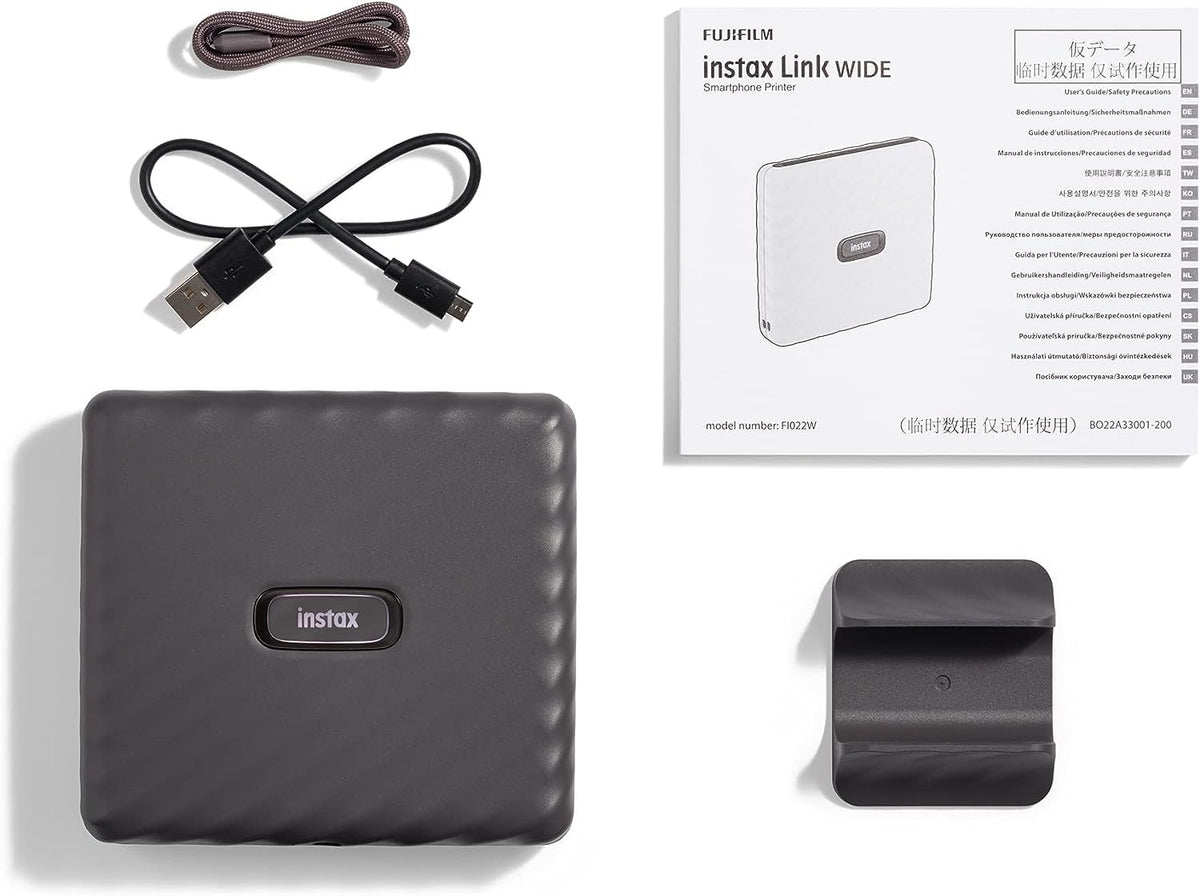 Link Wide smartphone printer mocha gray portable wireless Bluetooth instant photo printer for wide format film