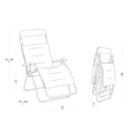 Gepolsterte Zero Gravity Relaxliege Garten Rsx Clip AirComfort Schwarz Acier LFM2058_6135 5 Jahre Garantie