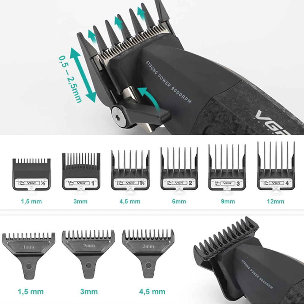 640 S3 3 in 1 Haarschneidemaschine für Herren Profi Haarschneider für Bart und Haare sowie Haarschnitt