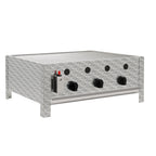 Edelstahl Gastrobräter 3 flammig B 64 x T 52 x H 27 cm Gastrogasgrill Wurstbrater Tischgrill Gastrogrill