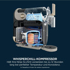 SLUSHi Maschine für Slush Eis Cocktails Frappé Milchshakes und gefrorenen Saft mit WhisperChill Technology