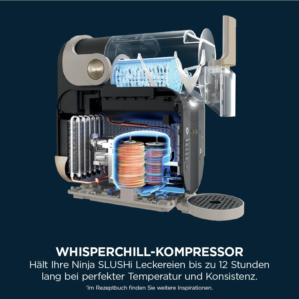 SLUSHi Maschine für Slush Eis Cocktails Frappé Milchshakes und gefrorenen Saft mit WhisperChill Technology