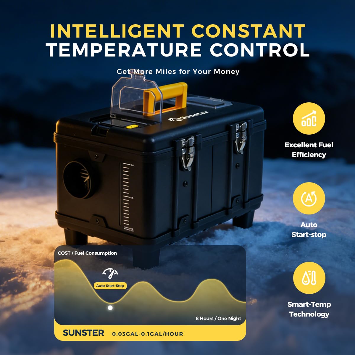 8kW Toolbox Dieselstandheizung 12V 24V DC 110 bis 240V AC Appsteuerung leise sparsam Wohnmobil LKW Zelt Garage