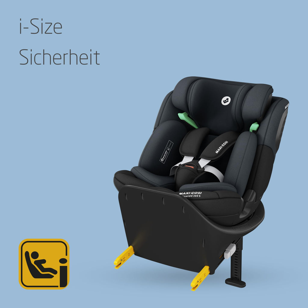 Emerald 360 S iSize Autositz 360 Grad drehbar 0 bis 12 Jahre 40 bis 150 cm 4 Liegepositionen G CELL Black