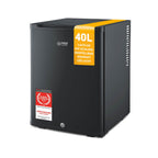 Minikühlschrank 40L lautlos abschließbar, Türanschlag wechselbar, Innenbeleuchtung, Minibar, Energieklasse E
