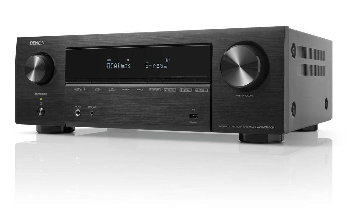 AVR-X1800H 7.2 Kanal AV Receiver HiFi Verstärker mit Dolby Atmos DTS X 8K HDMI 2.1 eARC HEOS