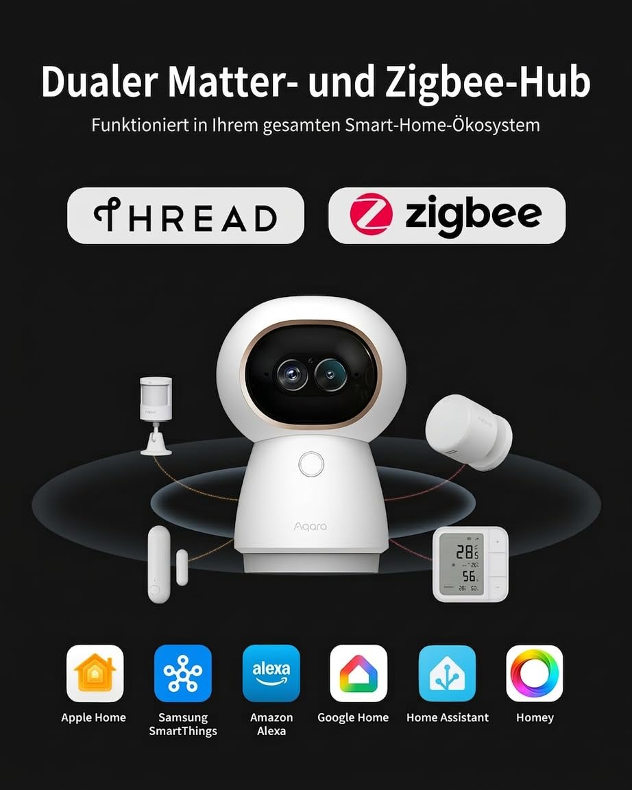 4K Überwachungskamera Innen G350 UHD Dual Objektiv Kamera Hub für Smart Home Sicherheitssystem
