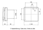ECA 100 ipro H 0084.0203 Feuchte Vollautomatik zweistufiger Kleinraumventilator für Bad Dusche Waschküche