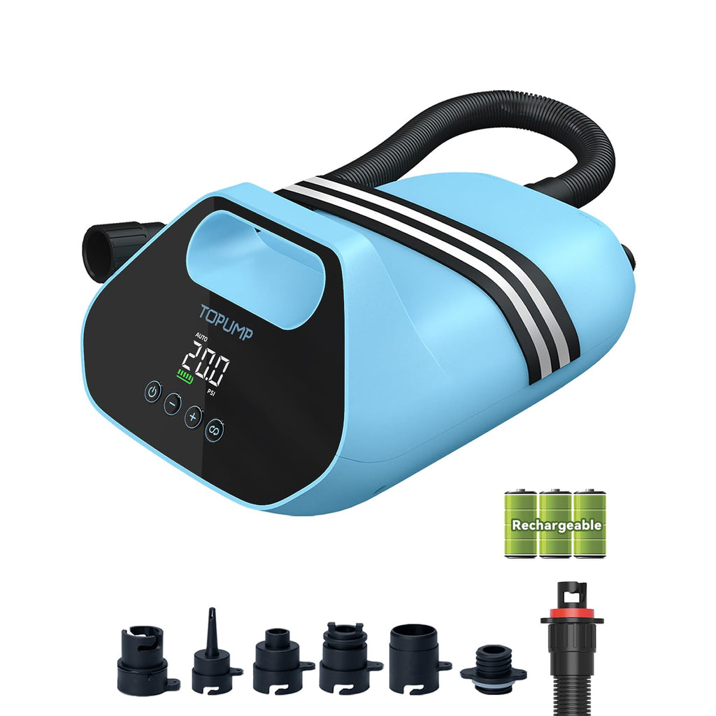 TPS300 Elektrische SUP Pumpe mit Akku 20 PSI Hochdruckpumpe tragbarer Luftkompressor für SUP Board