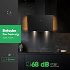 Dunstabzugshaube 60 cm bunte Beleuchtung Umluft und Abluft leise Kopffreihaube Energieklasse A+ DU 7611 G