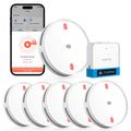 Vernetzter Matter Rauchmelder WLAN Feuermelder mit MSH450 Hub für Smart Home Alarm App Steuerung