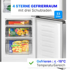 Kühlgefrierkombination 143cm 175L Energieklasse E leise 39 dB Türanschlag wechselbar KG 320.2 six