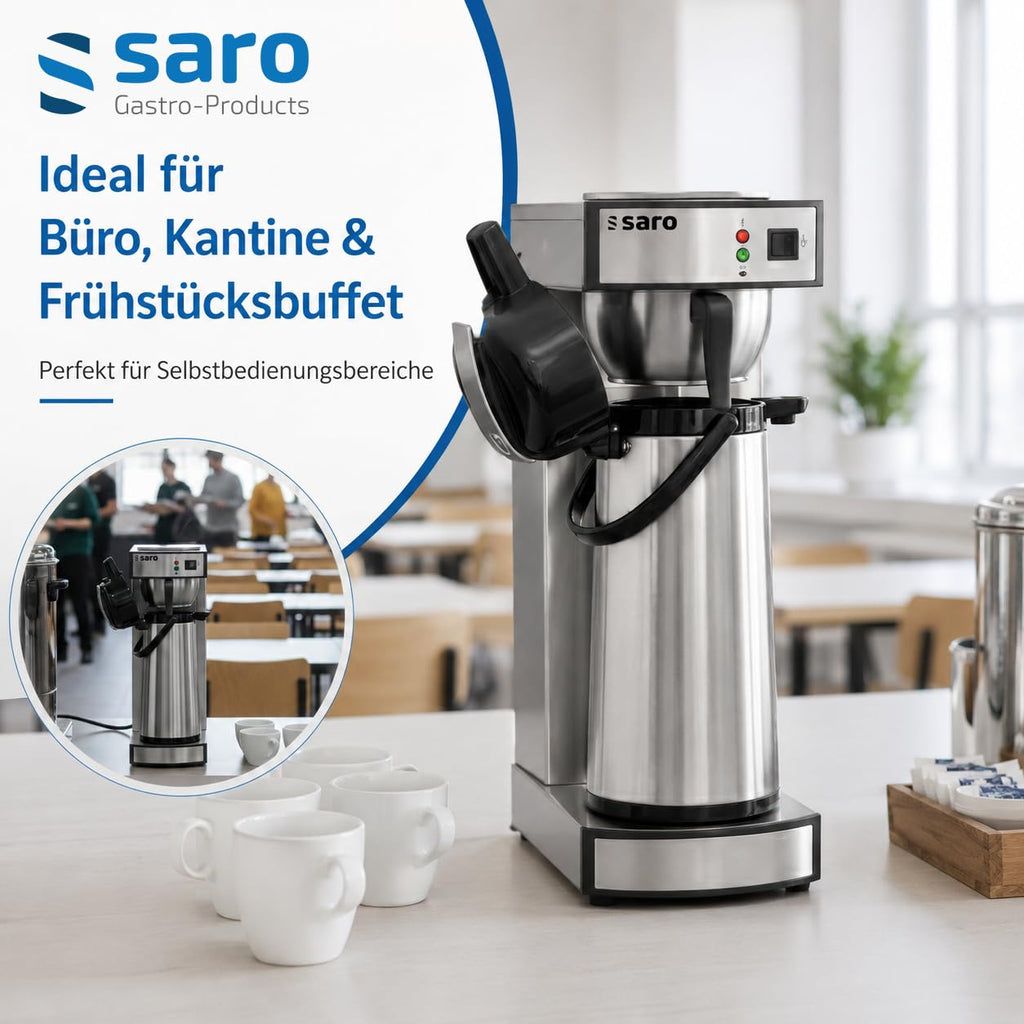 Kaffeemaschine mit Edelstahl Isolierpumpkanne 2,2 L Brühzeit 5 bis 6 Min Trockenlaufschutz 2,069 kW THERMO 24