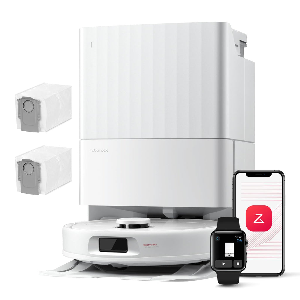 QV 35A Set Saugroboter mit Wischfunktion und 8.000 Pa Saugkraft für Teppiche und Hartböden
