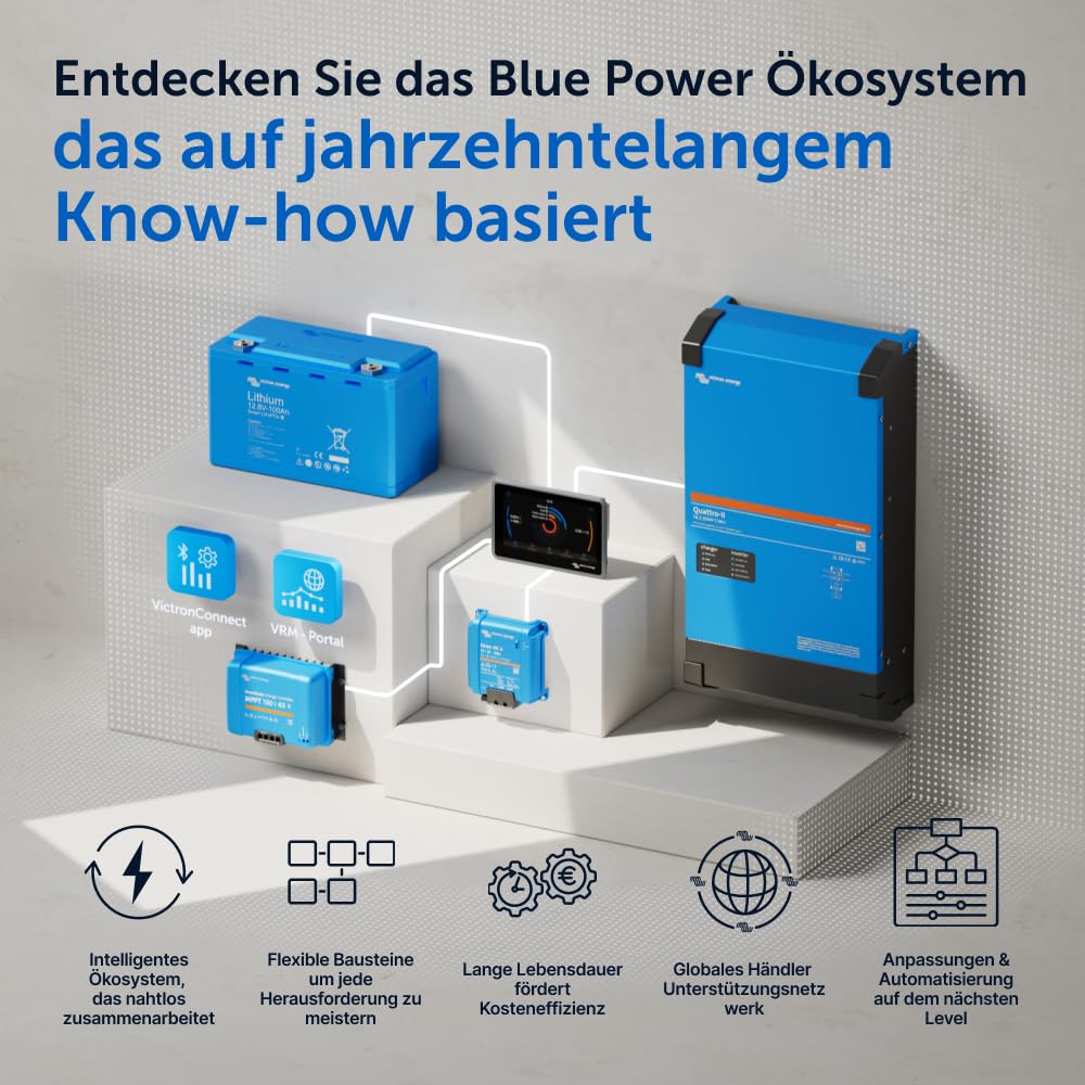 SmartSolar MPPT Solarladeregler 100V 50A 12V 24V Bluetooth für Wohnmobil Boot Inselanlage Solaranlage