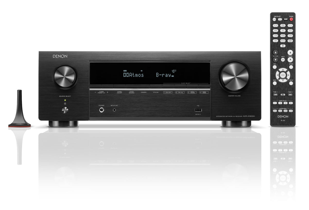 AVR-X1800H 7.2 Kanal AV Receiver HiFi Verstärker mit Dolby Atmos DTS X 8K HDMI 2.1 eARC HEOS