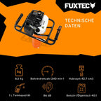 Erdlochbohrer FX-EB143ECO mit 2 Bohraufsätzen 42,7 cm³ 2 Takt Motor 100/150 mm Bohrer Fliehkraftkupplung
