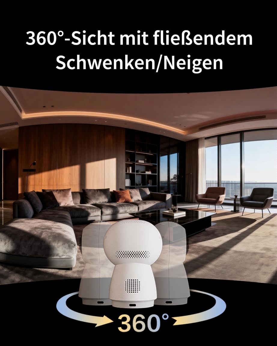 4K Überwachungskamera Innen G350 UHD Dual Objektiv Kamera Hub für Smart Home Sicherheitssystem