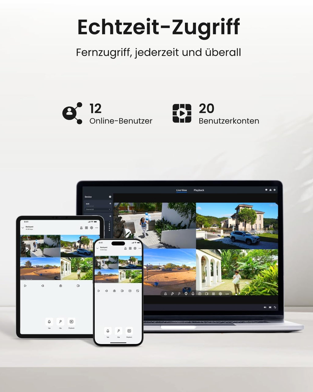 8 Kanal 4K PoE NVR Netzwerkvideorekorder Überwachungssystem RLN8-410 ohne HDD für 8 IP Kameras