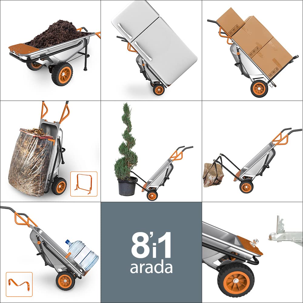 WG050 Aerocart Multifunktionsschubkarre vielseitig einsetzbar für Garten Transport und Baustelle