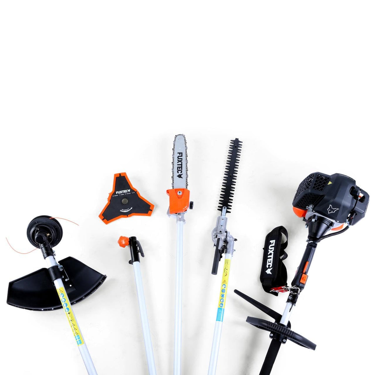 Benzin Motorsense FX-MT152E 5in1 Multitool 52ccm 3PS Kombigerät für Rasen Heckenschnitt und Garten