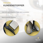 Kundenstopper Keitum Wind Line DIN A1 beidseitig für 2 Plakate wetterfest entspiegelte Schutzscheiben Schwarz