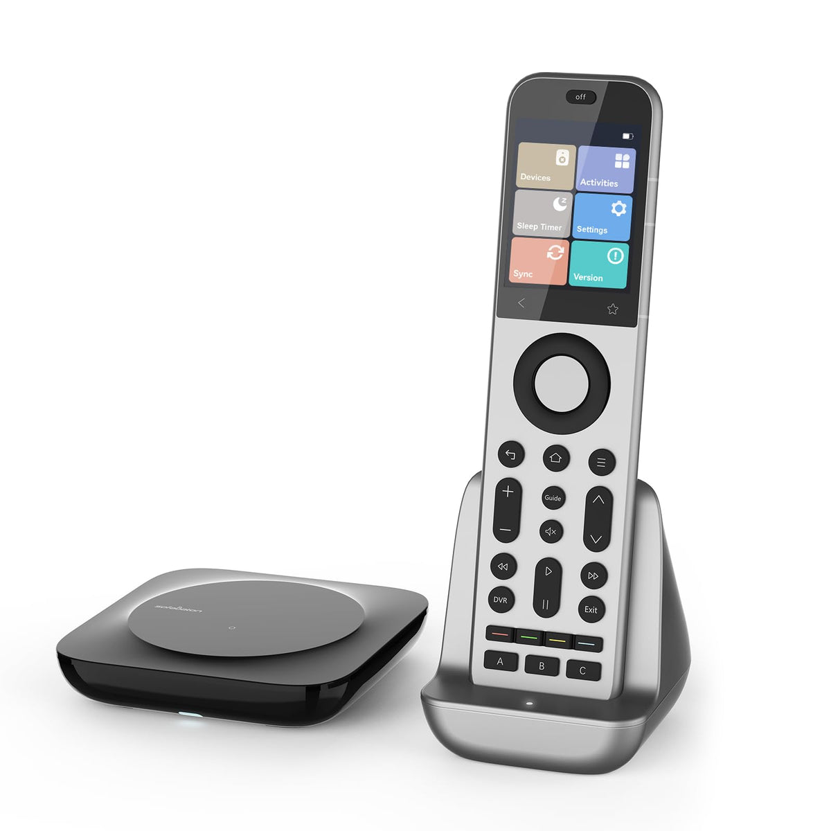 X2 Universal Fernbedienung mit Hub und Ladestation für TV Audio Streaming Smart Home Steuerung per App