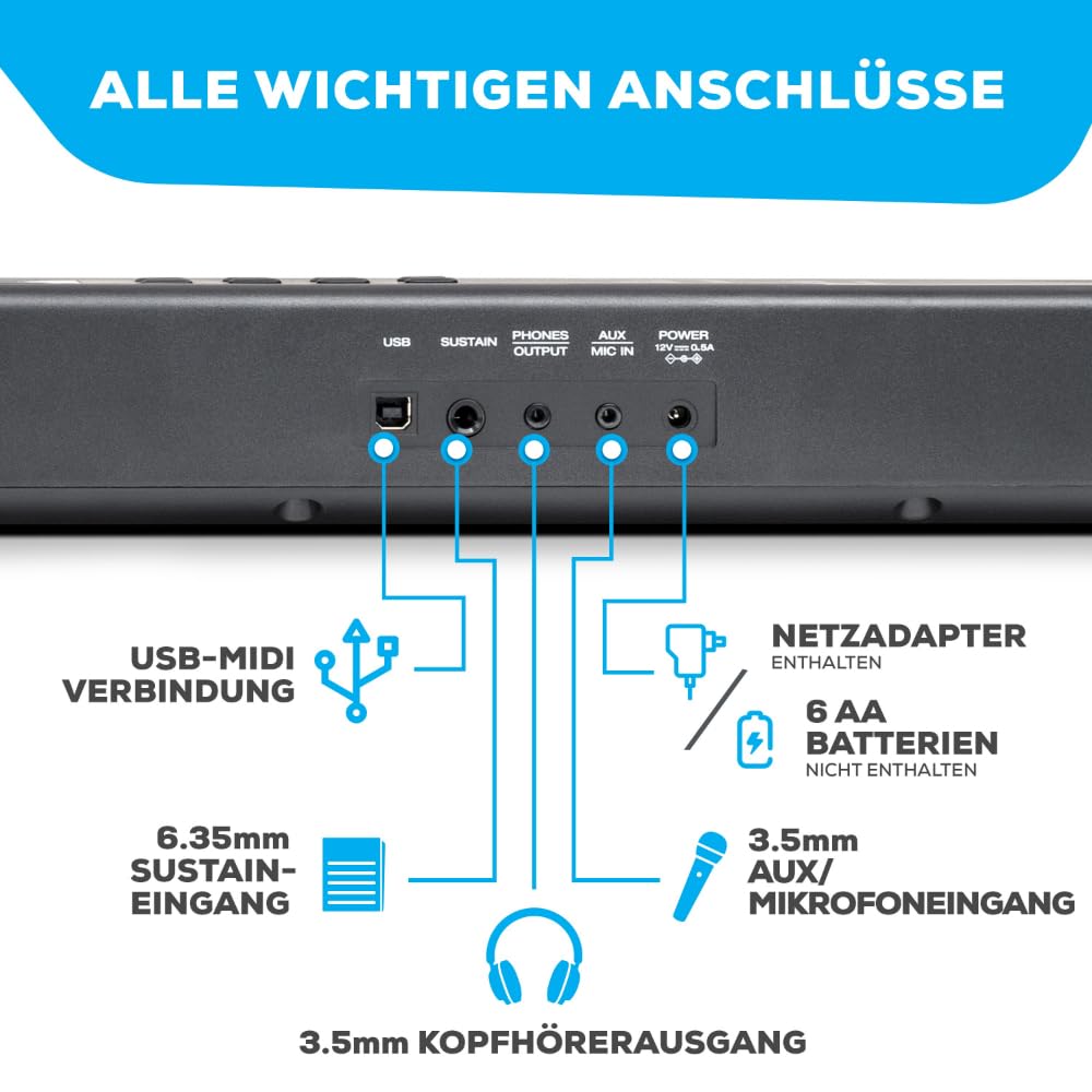 Recital Play 88 Tasten Digital Piano Keyboard Bundle für Anfänger und Fortgeschrittene mit Zubehör