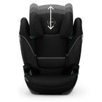 Kindersitz Solution S2 iFix mit und ohne ISOFIX 100 bis 150 cm 3 bis 12 Jahre 15 bis 50 kg Moon Black
