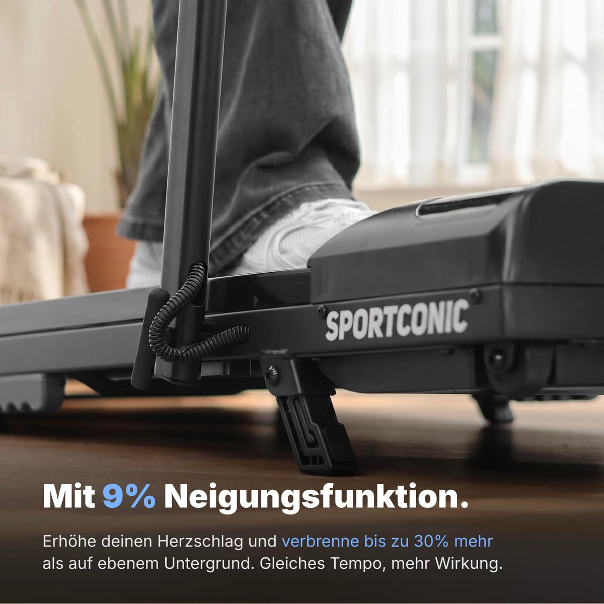 Laufband 1 bis 12 km/h klappbar elektrisch leise unterm Schreibtisch Walking Pad mit Steigung Tablet Halterung