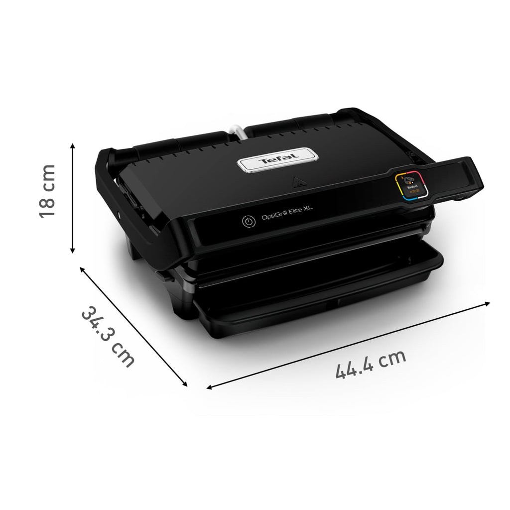 OptiGrill Elite XL Kontaktgrill elektrischer Grill mit automatischer Garzeitanpassung und XL Grillfläche