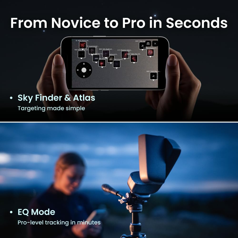 Dwarf Mini smartes Teleskop 840 g App Steuerung Astrofotografie für Reise und mobilen Einsatz