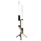 Feuersäule Outdoor mit Reinigungsbürste und Abdeckhaube Nachhaltige Pelletfackel für Gartenambiente
