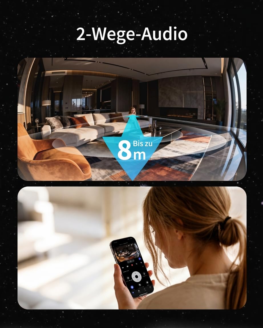 4K Überwachungskamera Innen G350 UHD Dual Objektiv Kamera Hub für Smart Home Sicherheitssystem