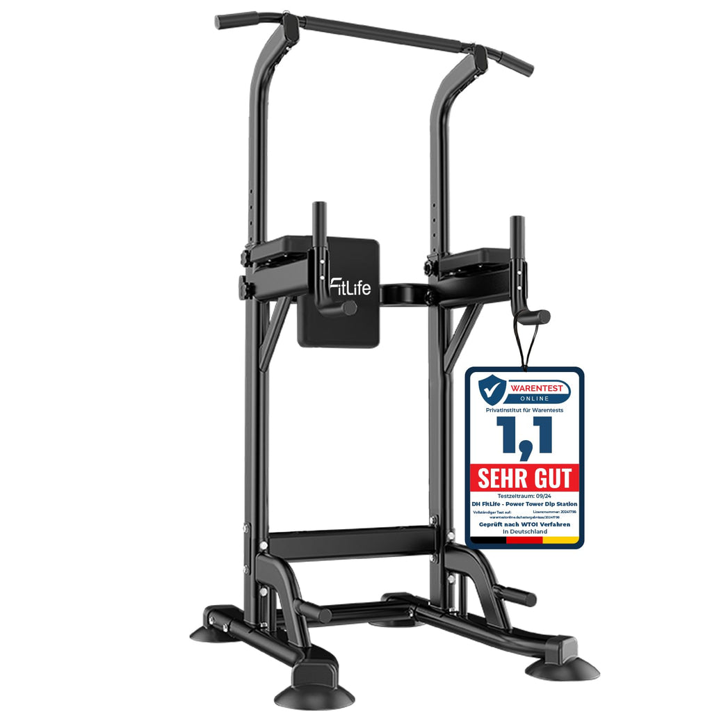 Power Tower Dip Station Klimmzugstange freistehend bis 230 cm stabiler Kraftturm für Ganzkörpertraining