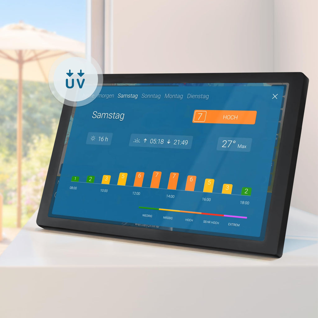 Home 4 Wetterdisplay WLAN Wetterstation Wetterradar HD Farbdisplay Unwetterwarnungen 14 Tage Vorhersage