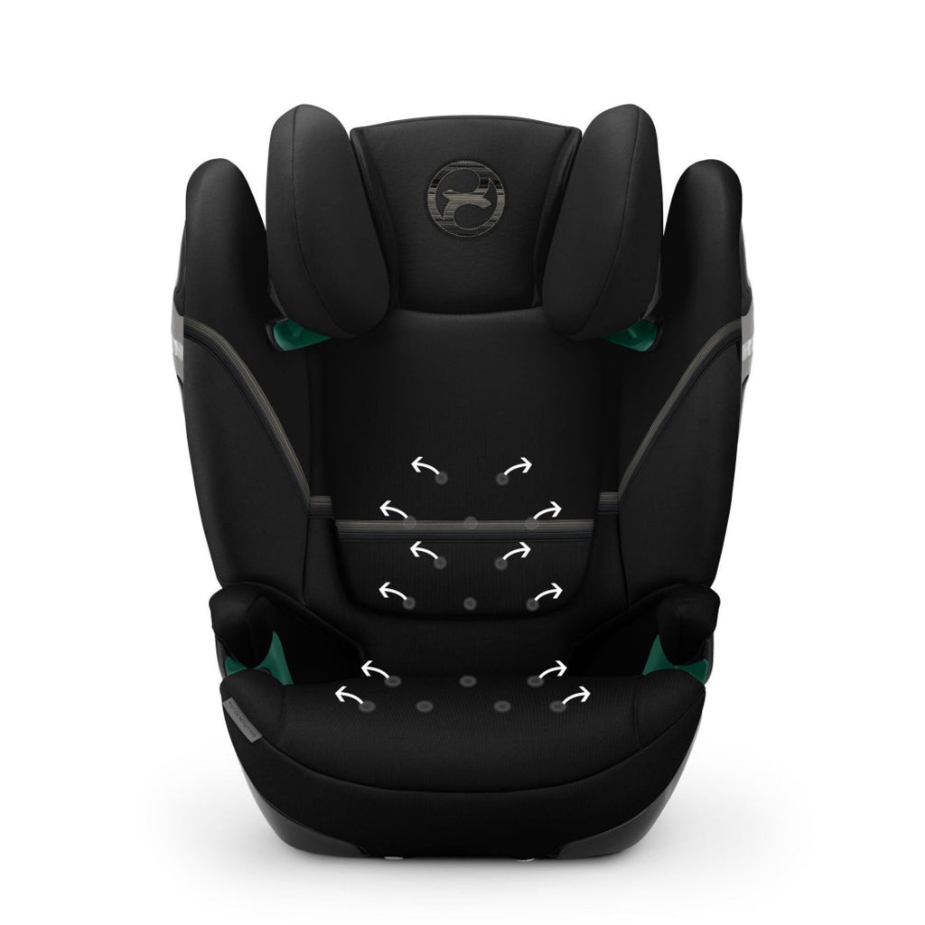 Kindersitz Solution S2 iFix mit und ohne ISOFIX 100 bis 150 cm 3 bis 12 Jahre 15 bis 50 kg Moon Black