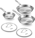Titan Bratpfannenset 3 teilig 2 Deckel unbeschichtet Induktion PFOA PFAS PTFE frei spülmaschinenfest ofenfest