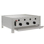 Edelstahl Gastrobräter 3 flammig B 64 x T 52 x H 27 cm Gastrogasgrill Wurstbrater Tischgrill Gastrogrill